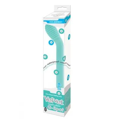 Velvet Touch Vibe G Spot Ribbed Vibrator Mint Green
