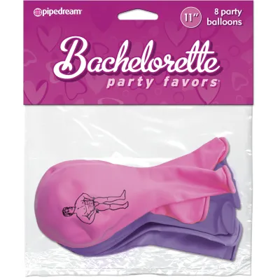 Pipe Dreams Bachelorette Party Favors Party Balloons PINK PURPLE 8 pcs
