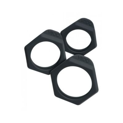 Vedo Bolt C Ring Set Just Black 3 Pack