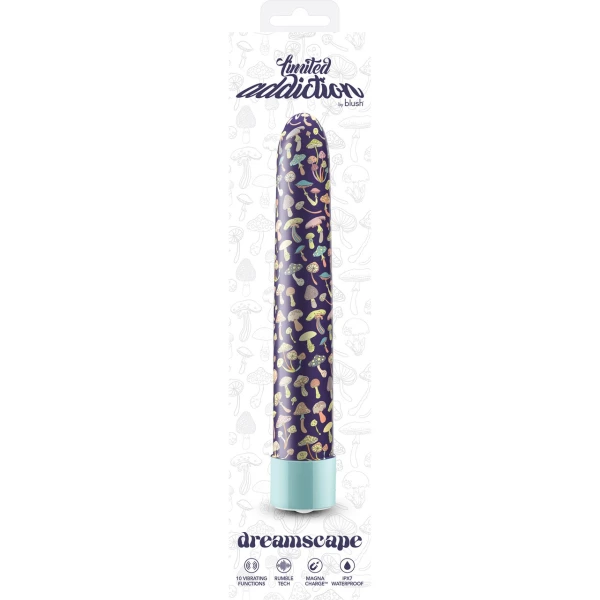 Limited Addiction Dreamscape Rechargeable Waterproof Slimline Vibrator By Blush - Blue