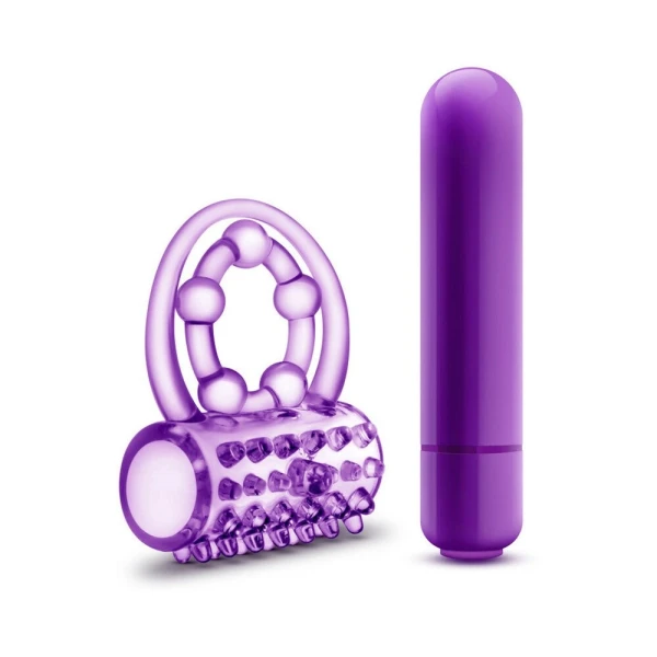 Play With Me - The Player - Vibrating Double Strap Cockring - Purple