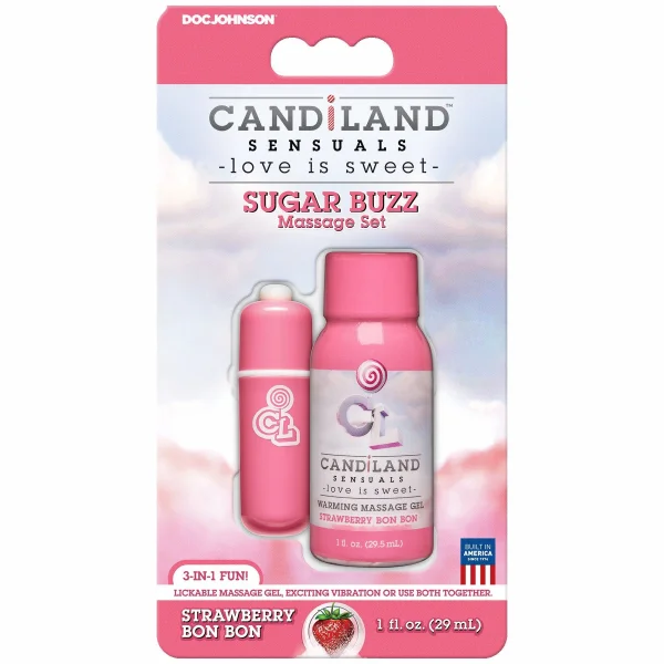 Candiland Sugar Buzz Massager Set - Strawberry Bon Bon