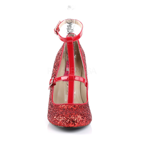 4 inches Heel, 1 1/2 inches PF Round Toe Pump W/ Glitters — image 6 of 20