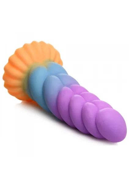 Unicorn Curvy Bumpy 8.3" Silicone Suction Cup Dildo By Creature Cocks