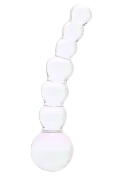 5" Curved Glass Beaded Dildo