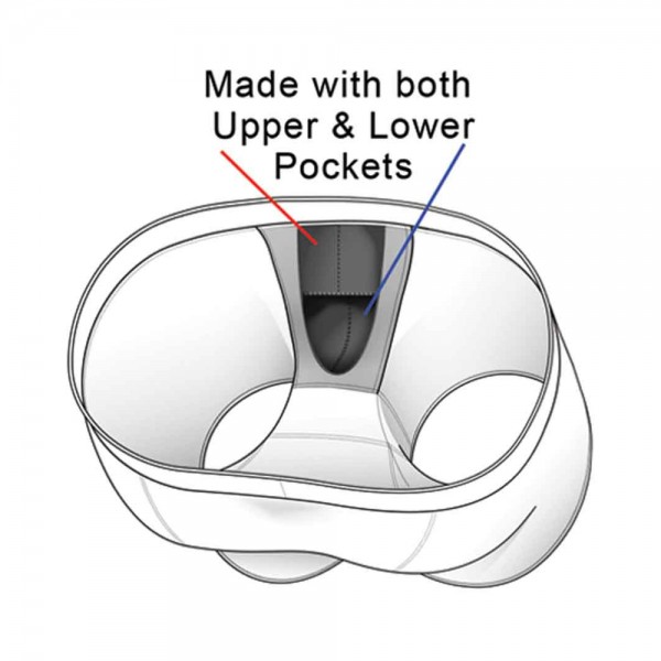 Male Power Pocket Pouch Jock With Pocket Cavity Black Sm — image 4 of 12