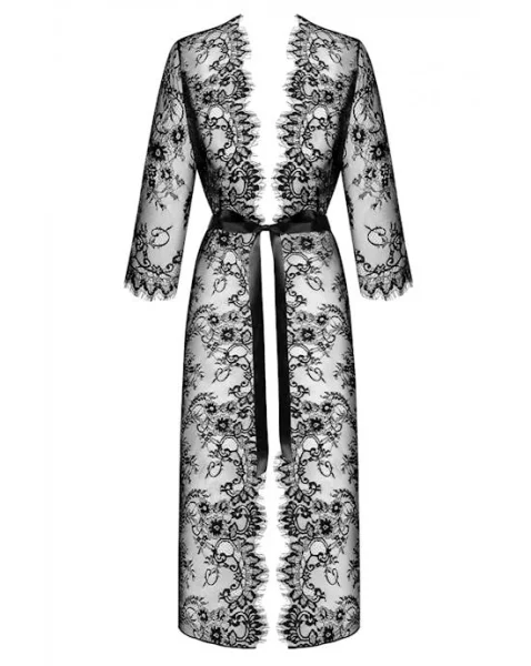 Obsessive Lashy - Peignoir - Black - S/m