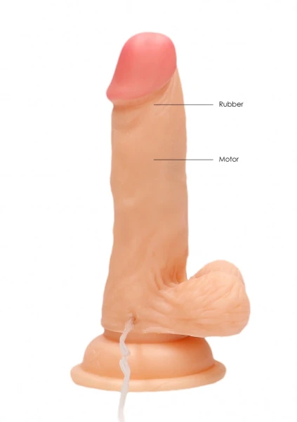 Vibrating Realistic Cock - 6" - With Scrotum - Skin
