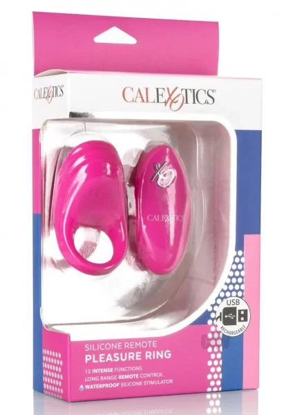 Silicone Remote Rechargeable Pleasure Ring Pink — image 7 of 8
