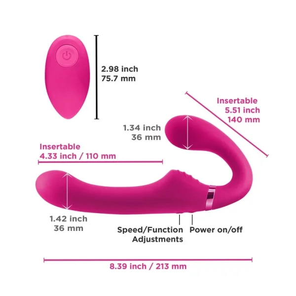 NS Novelties Shi/Shi Midnight Rider Strapless Strap-On with Remote