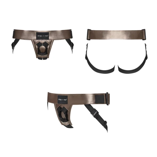 Strap On Me Leatherette Curious Bronze Harness — image 4 of 12