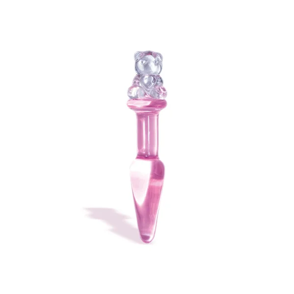 The 9's First Glass Teddy Love Butt Plug - Pink — image 5 of 5