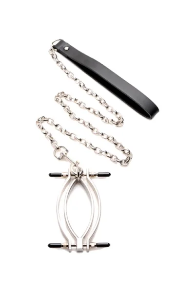 Master Series Pussy Tugger - 3" Adjustable Vaginal Clamp with Leash