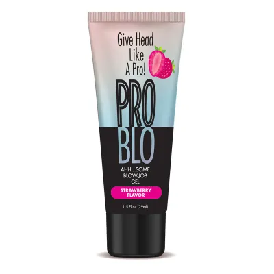 ProBlo Oral Pleasure Gel Strawberry Flavoured Blowjob Gel 29 ml Tube