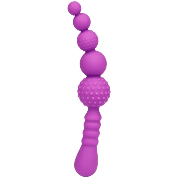 Bondara Rattlesnake Purple Silicone Anal Beads - 8 Inch