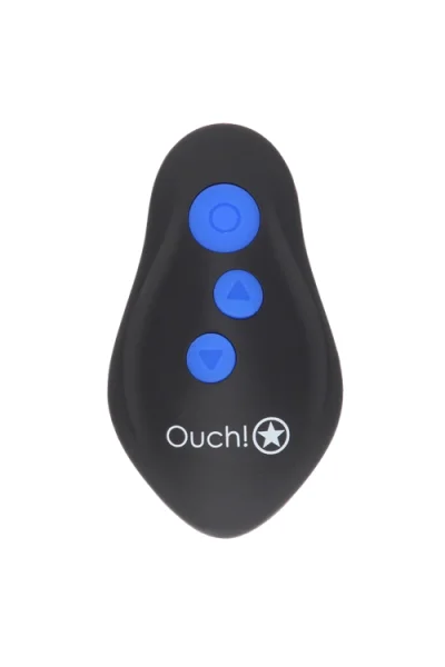 Shots Toys 5.7" Vibrating Electro-Stimulation Butt Plug with Cock Ring with Remote