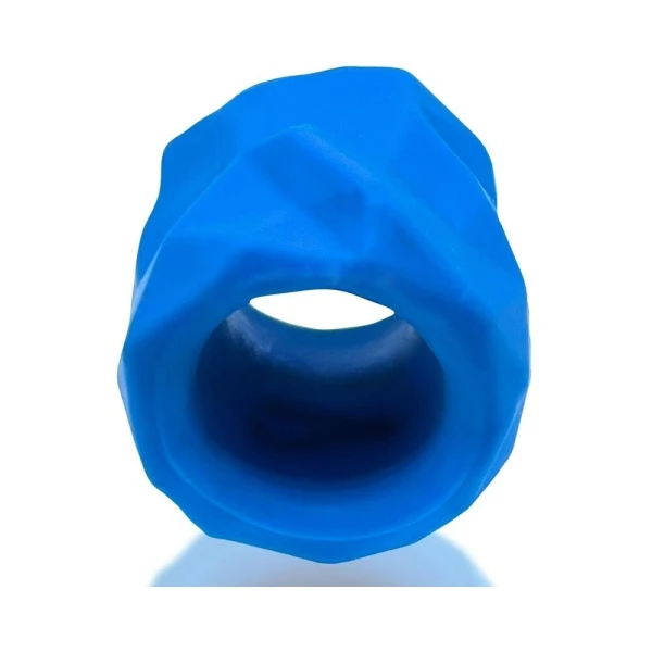 Extreme Bondage Gear:  Hunkyjunk Fractal Tactile Ballstretcher Teal Ice