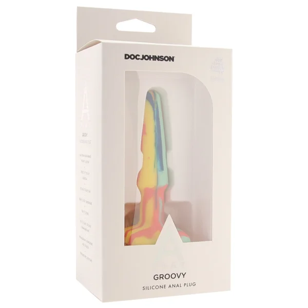 A-Play Groovy Silicone 4" Anal Plug By Doc Johnson - Sunrise — image 8 of 15