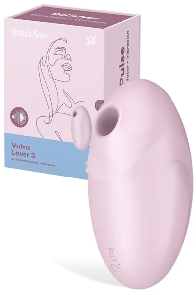 Satisfyer Vulva Lover 3 - 4.5" Clitoral Stimulator with Double Air Pulse & Vibration