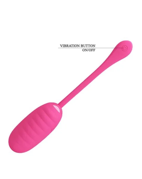 Kirk Liquid Silicone Remote Egg Vibrator - 7.7 Inch - Hot Pink - 7.7 Inch