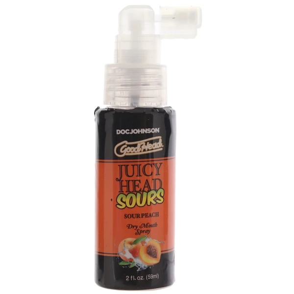 GoodHead Juicy Head Sours Dry Mouth Spray 2 oz By Doc Johnson - Sour Peach