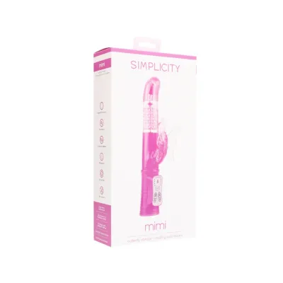 MIMI butterfly vibrator rotating dual motors Pink