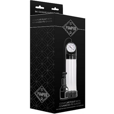 Pumped Comfort Pump With Advanced PSI Gauge Transparent