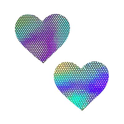 Neva Nude Pasty I Heart U Holographic Set Of 6