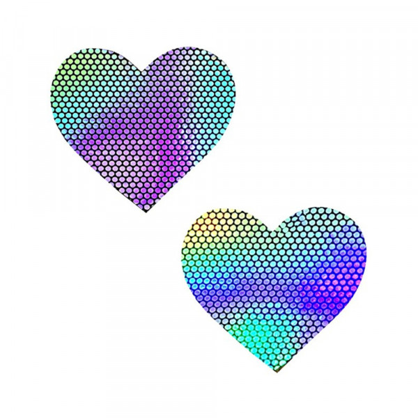 Neva Nude Pasty I Heart U Holographic Set Of 6