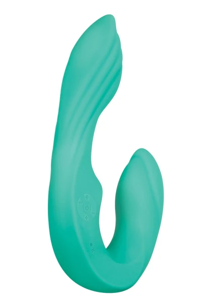 Gender X Strapless Seashell Rechargeable Silicone Strapless Strap-On Vibrator - Aqua