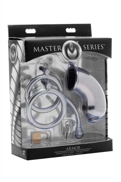 Armor Chastity Cage with Removable Urethral Insert — image 7 of 9