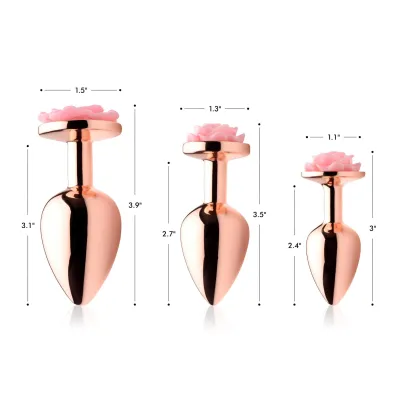 Pink Rose Gold Anal Plug Small