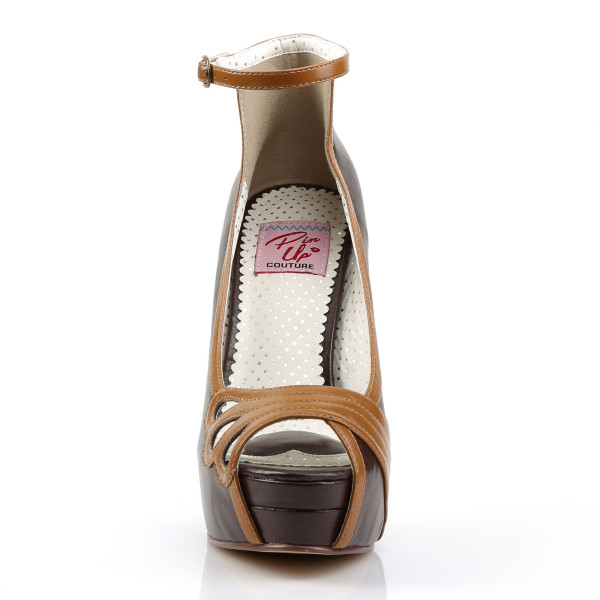 5 1/4 inches Heel, 1 1/2 inches P/F Peep Toe Ankle Strap Pump — image 6 of 8