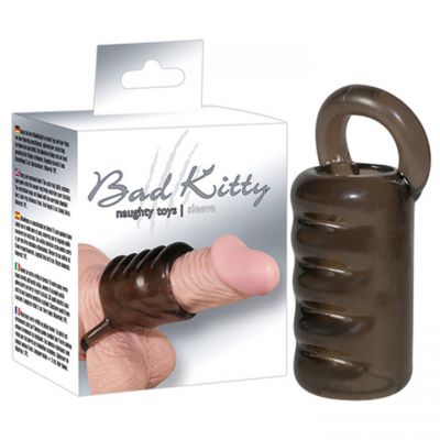 Bad Kitty Open Ended Cock Sleeve with Ball Strap