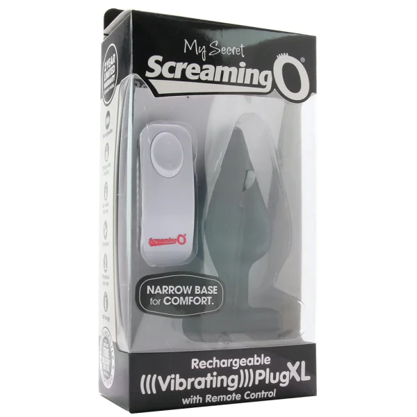 My Secret Remote Vibrating XL Plug - Black - Each