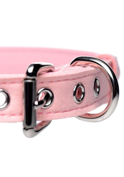 Master Series Sugar Kitty Cat Bell Collar - Pink & Silver