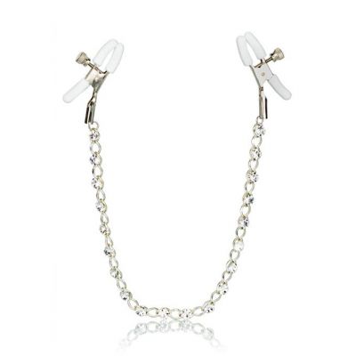 Nipple Play Crystal Chain Nipple Clamps Clear 17 5 Inch