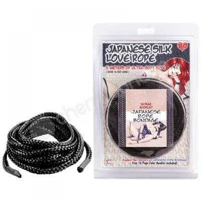 Japanese Silk Love Rope Black 5m