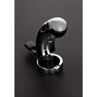 Chastity Tube With Cover Removable Silver