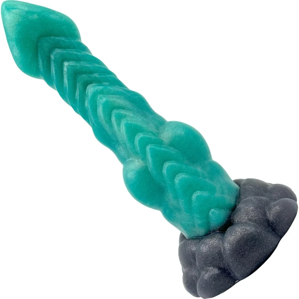 Raw Love Studio Tatsuya 7.5" Silicone Fantasy Dildo - Malachite