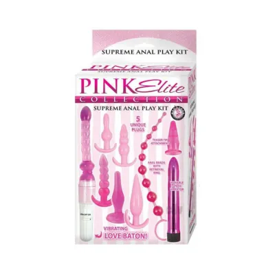Pink Elite Collection Supreme Anal Play Kit Pink