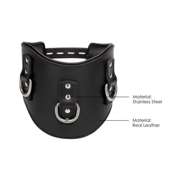 Ouch! Pain - Saddle Leather Heavy-duty Padded Posture Collar