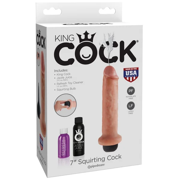 King Cock 7" Squirting Cock - Flesh — image 13 of 16