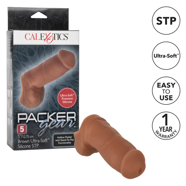 Packer Gear 5"-12.75 Cm Ultra-Soft Silicone Stp - Brown — image 14 of 15