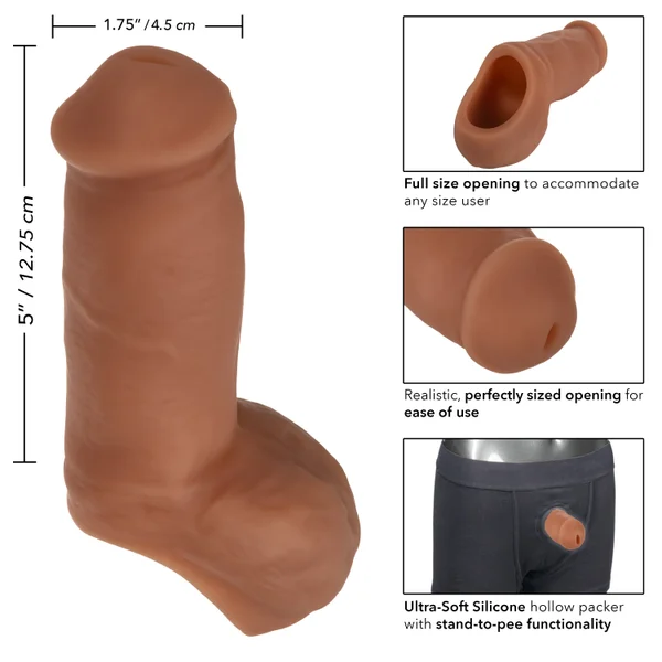 Packer Gear 5"-12.75 Cm Ultra-Soft Silicone Stp - Brown — image 13 of 15