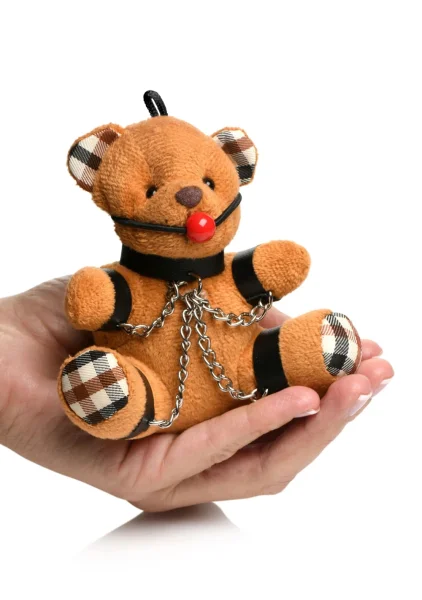 Gagged Teddy Bear Keychain