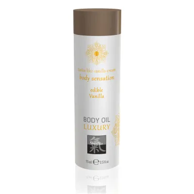 Shiatsu Luxury Body Oil Edible Vanilla 75ml Oil Based