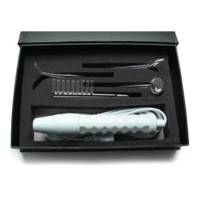 Neon Wand Electrosex Kit White Handle Red Electrode