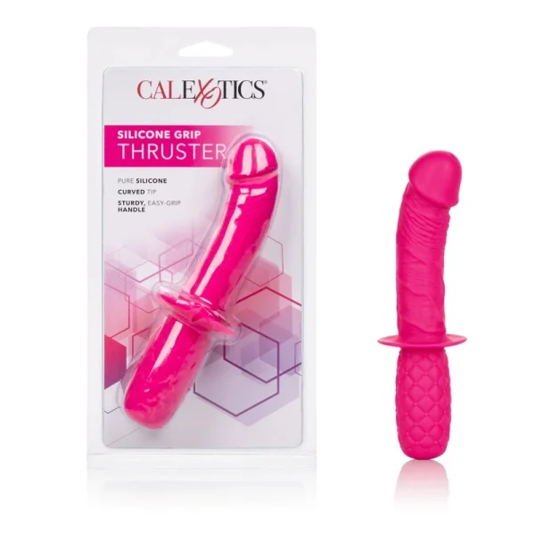 Silicone Grip Thruster G-Spot Dildo by CalExotics - Purple