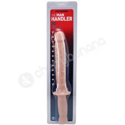 Doc Johnson Classic The Man Handler 10 White Dildo With Baton Handle